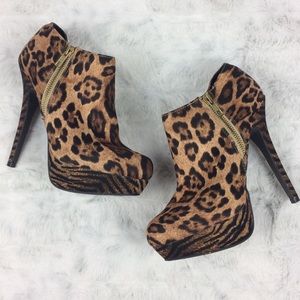 Material Girl Leopard Booties